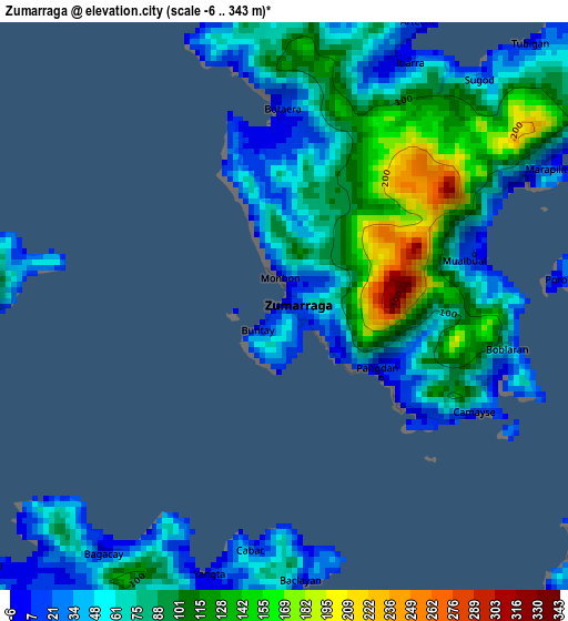 Zumarraga elevation map