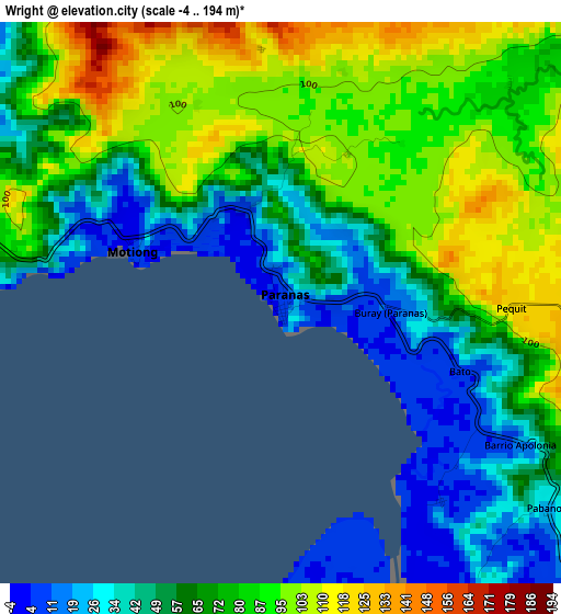 Wright elevation map