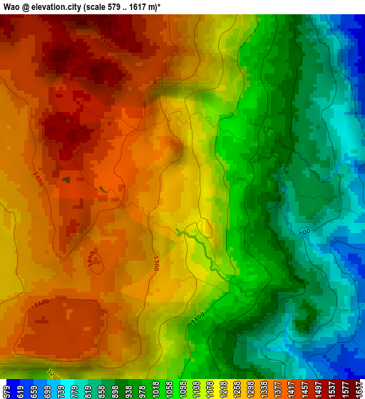 Wao elevation map