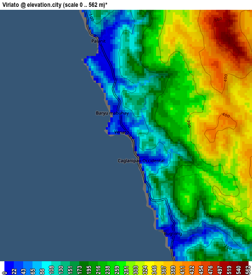 Viriato elevation map