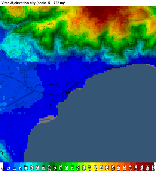 Virac elevation map