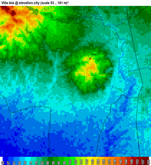 Villa Isla elevation map
