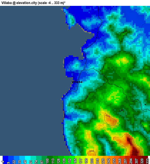 Villaba elevation map