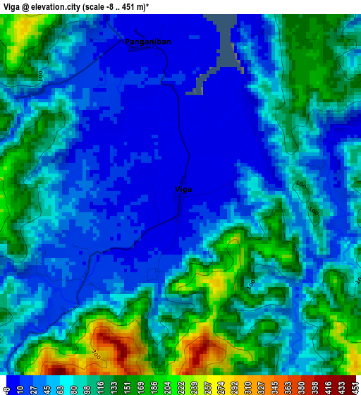 Viga elevation map