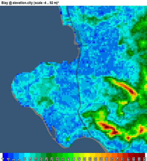 Biay elevation map