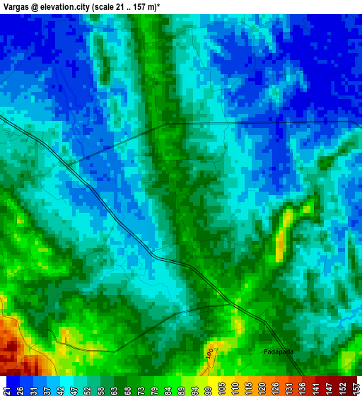 Vargas elevation map