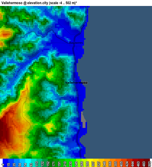 Vallehermoso elevation map