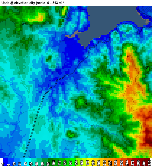 Usab elevation map