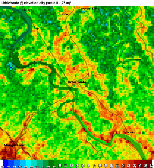 Urbiztondo elevation map