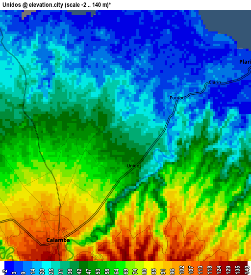 Unidos elevation map