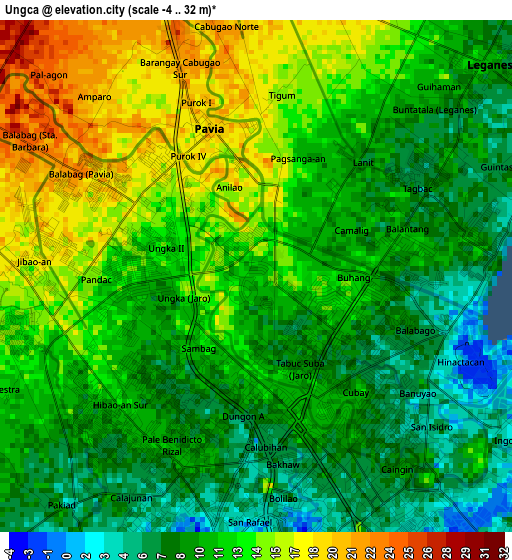 Ungca elevation map