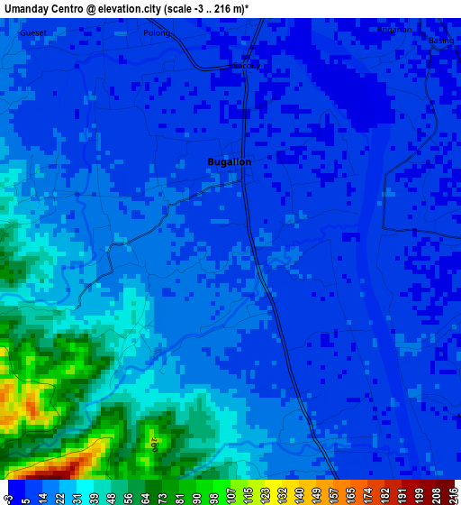 Umanday Centro elevation map