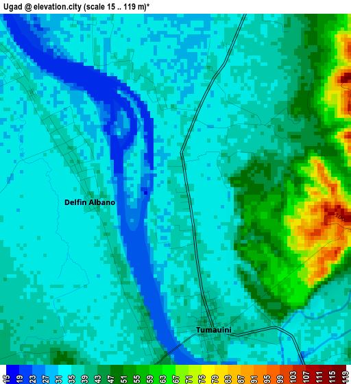 Ugad elevation map