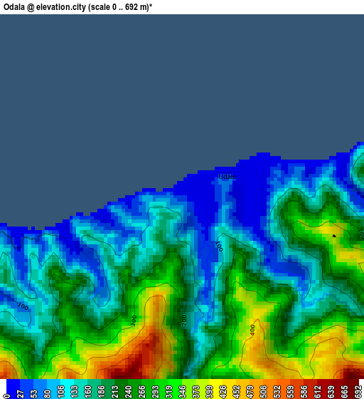 Odala elevation map