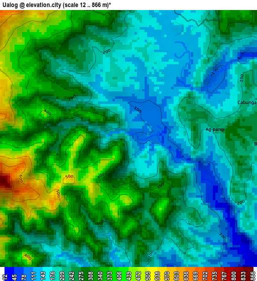 Ualog elevation map