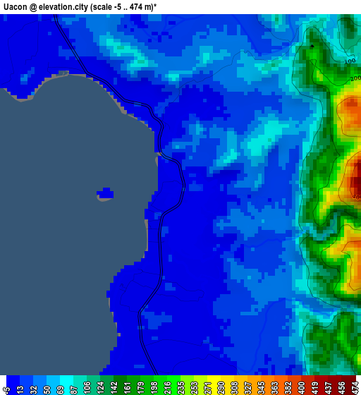 Uacon elevation map