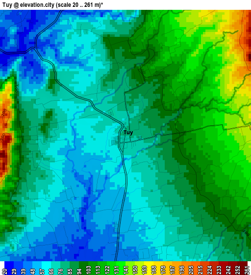 Tuy elevation map