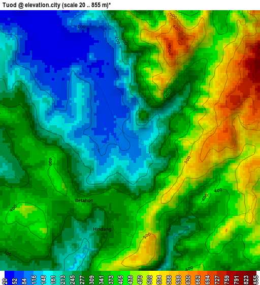 Tuod elevation map