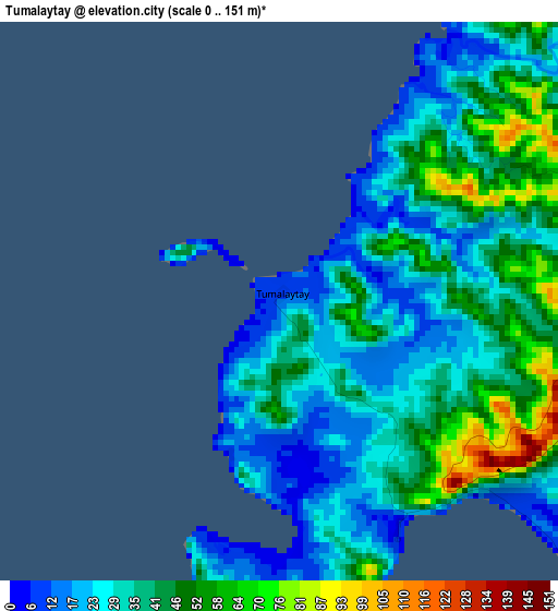 Tumalaytay elevation map