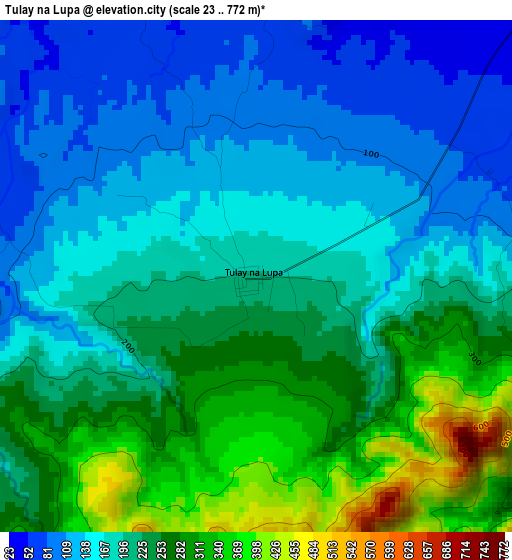 Tulay na Lupa elevation map