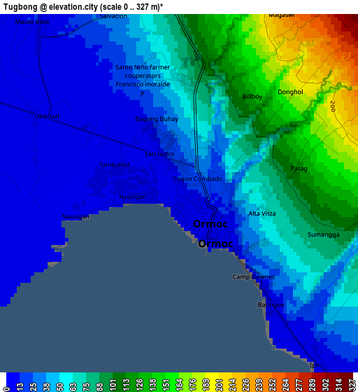 Tugbong elevation map