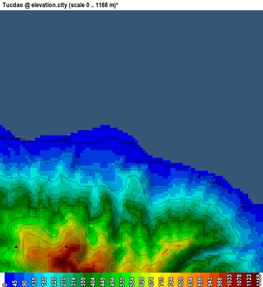 Tucdao elevation map