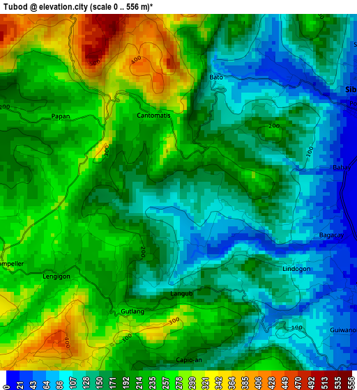 Tubod elevation map