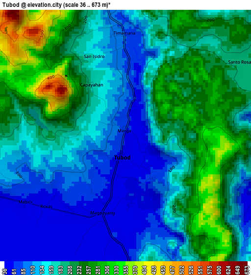 Tubod elevation map