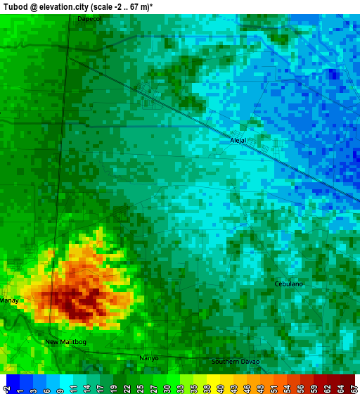 Tubod elevation map