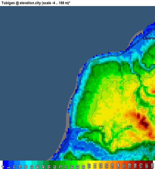 Tubigan elevation map