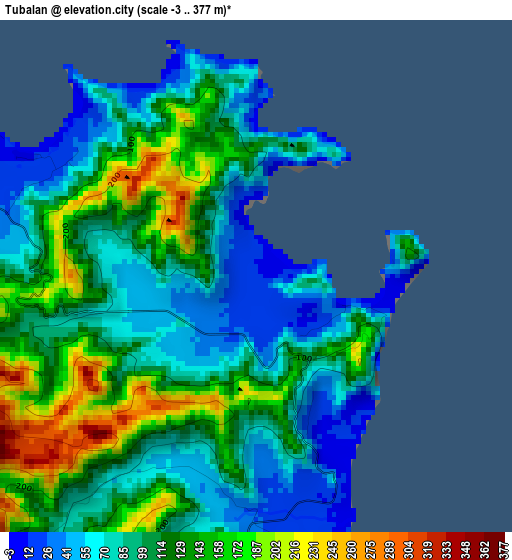 Tubalan elevation map