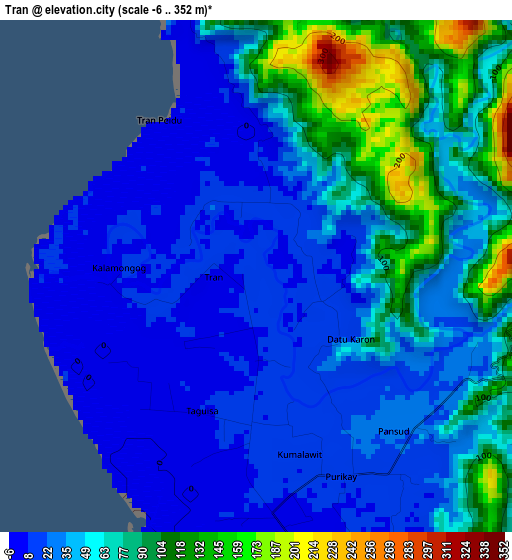 Tran elevation map