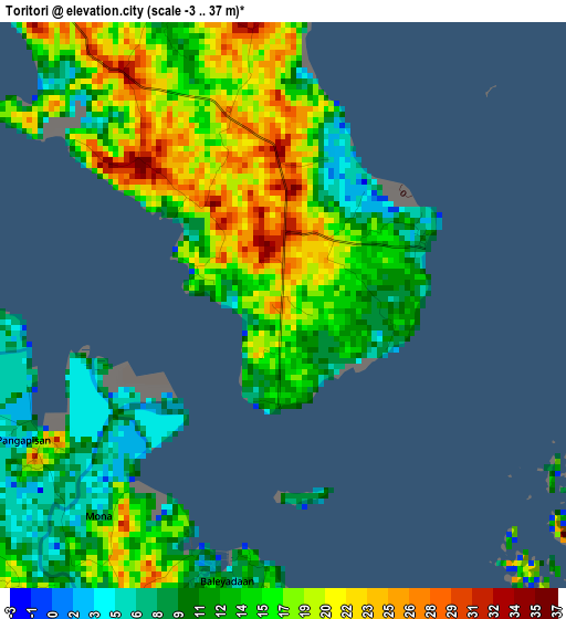 Toritori elevation map