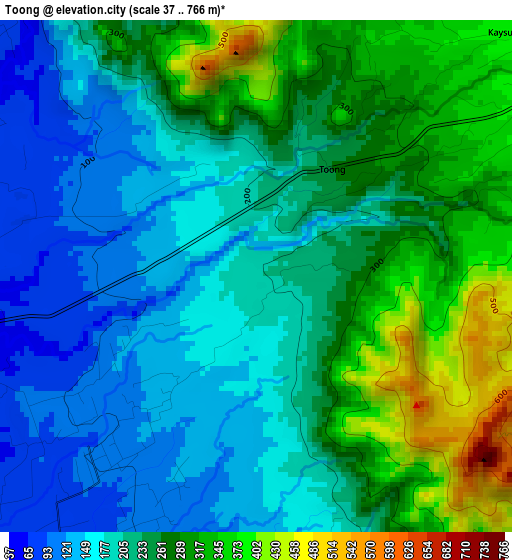 Toong elevation map