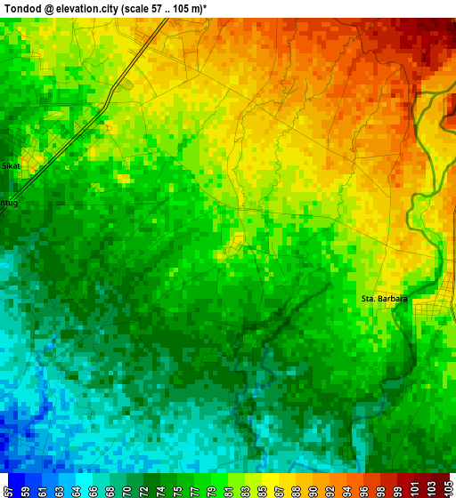 Tondod elevation map