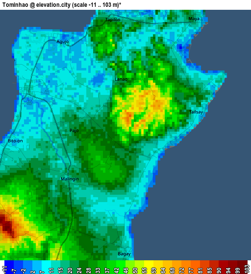 Tominhao elevation map