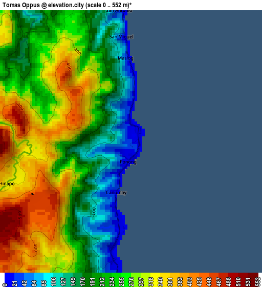 Tomas Oppus elevation map