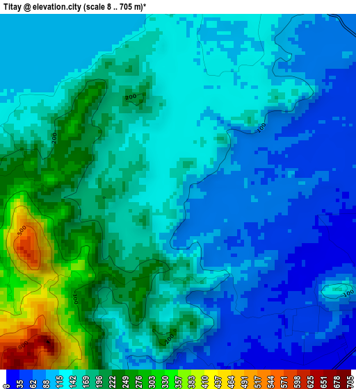 Titay elevation map