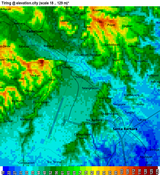 Tiring elevation map