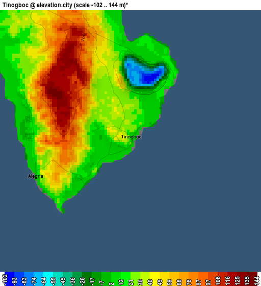 Tinogboc elevation map