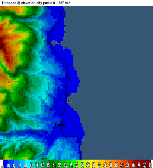 Tinaogan elevation map