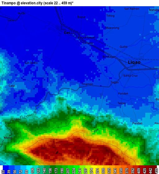 Tinampo elevation map