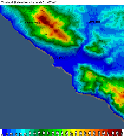 Tinalmud elevation map