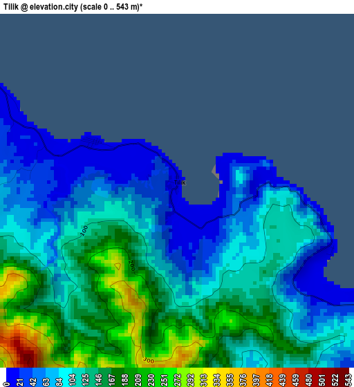 Tilik elevation map