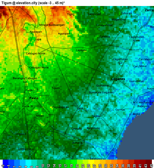 Tigum elevation map