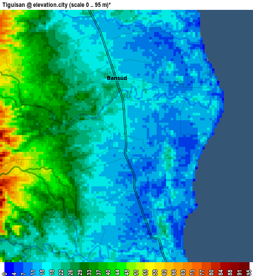 Tiguisan elevation map