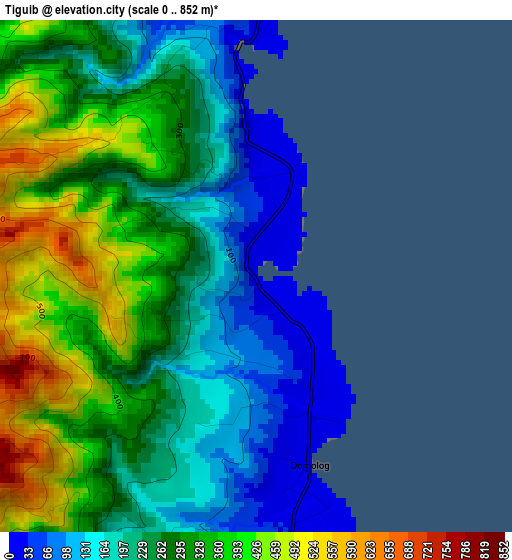 Tiguib elevation map