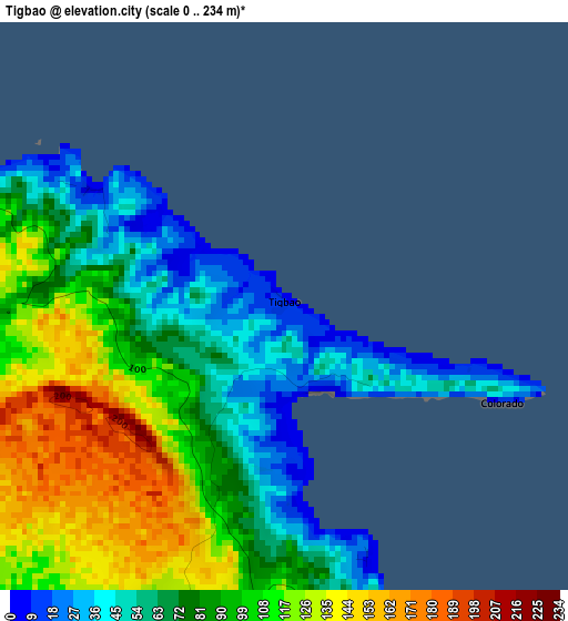 Tigbao elevation map