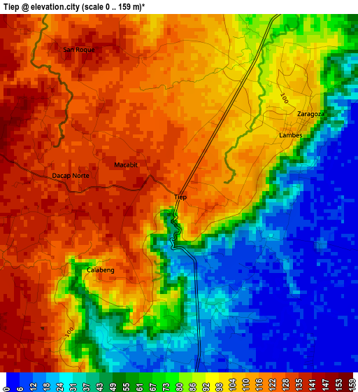 Tiep elevation map