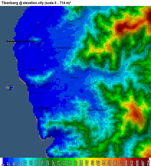 Tibanbang elevation map